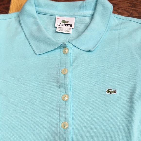 Girl’s Aqua Lacoste polo size 40 - Picture 2 of 3